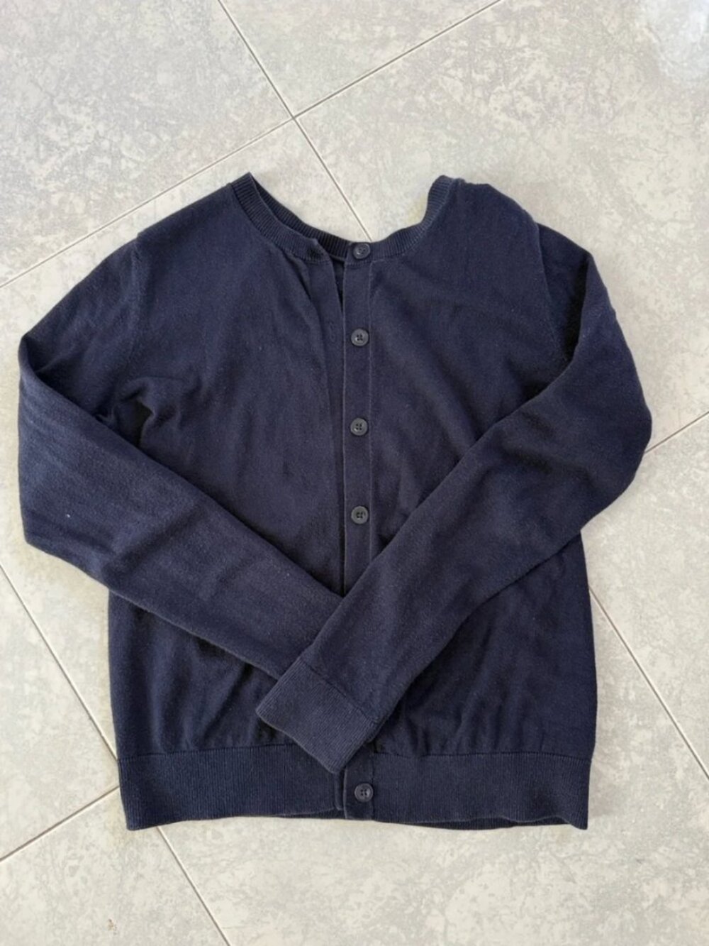 GAP Navy Blue Button-Front Cardigan Sweater from Italy
